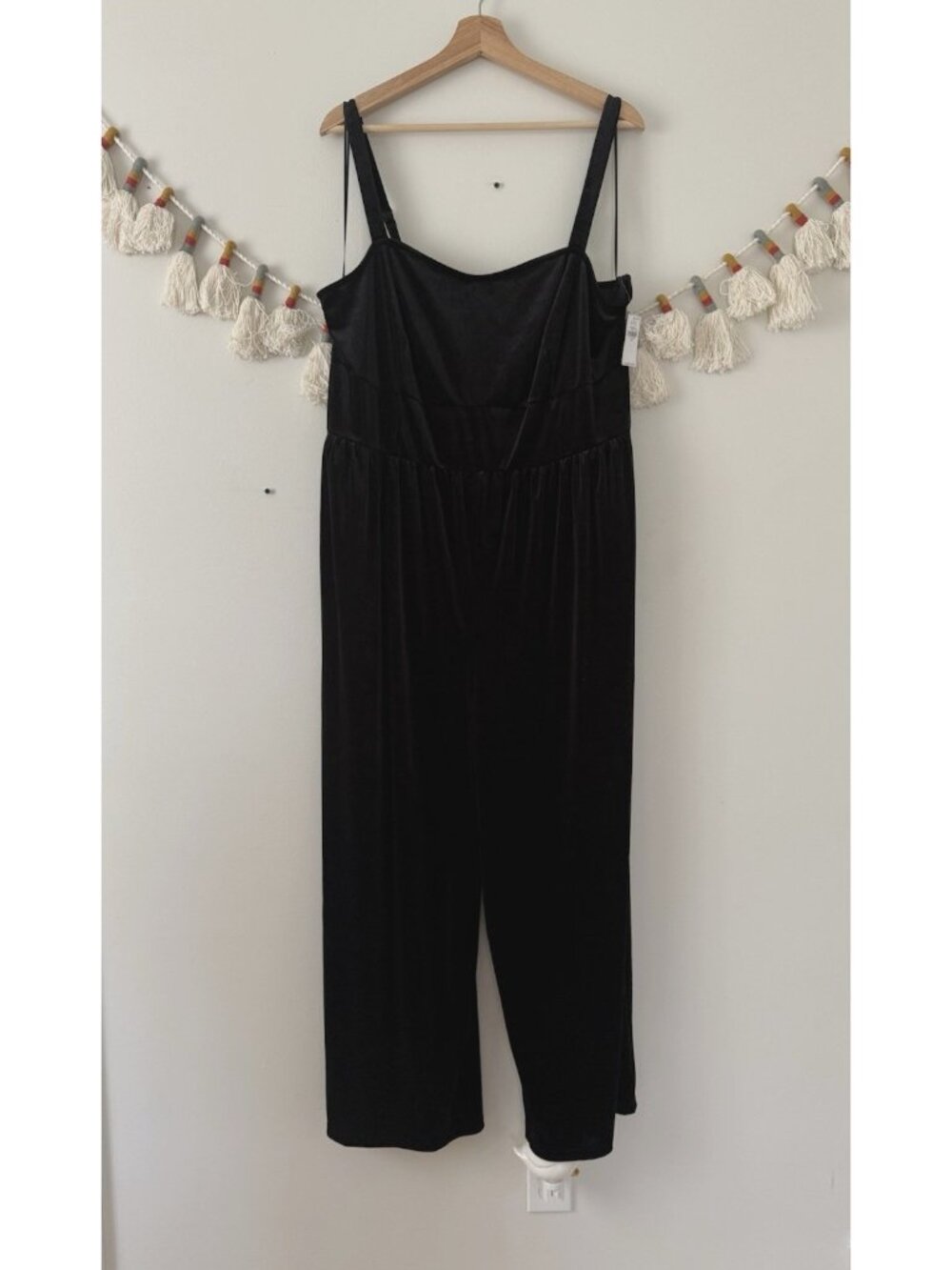 Old Navy Fit&Flare Cami Velvet Wide Leg Jumpsuit One Piece Feminine Glam NWT 2x